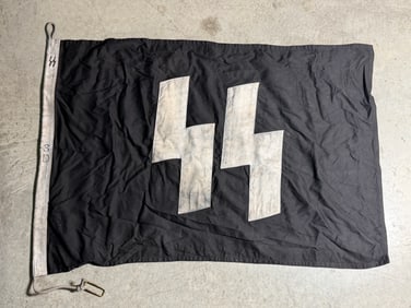 WW2 GERMAN WAFFEN SS 3RD DIVISION DOUBLE SIDED FLAG