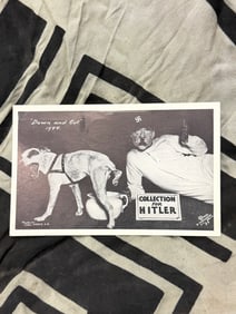WW2 GERMAN PROPAGANDA POST CARD COLLECTION OF HITLER DOWN AND OUT 1944