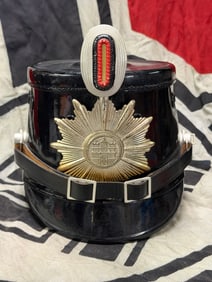 Berlin police helmet shako leather lining around 1950