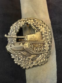 German post WW2 Bundeswehr beret cap badge Panzertruppe early version