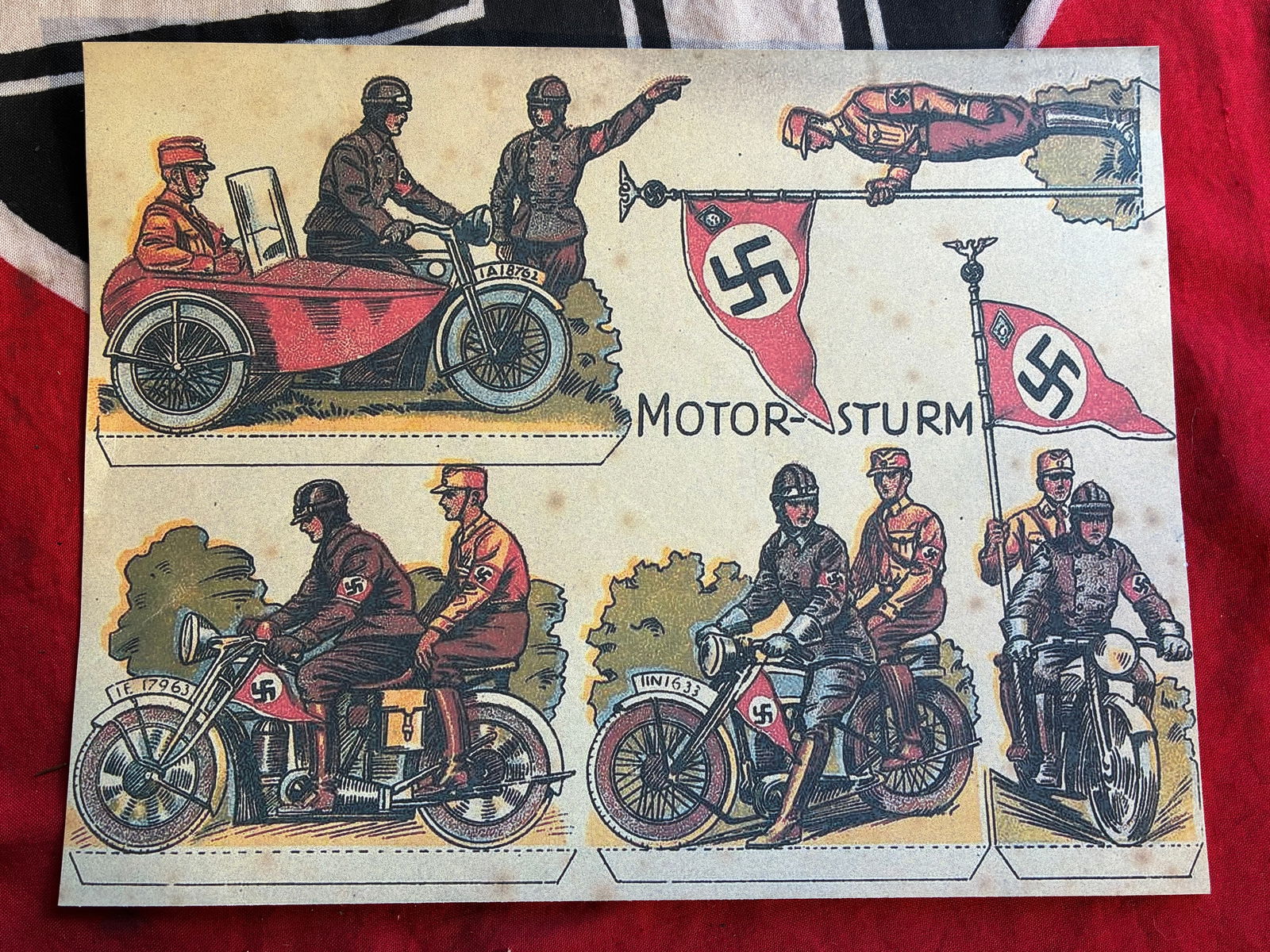 WW2 German 3rd Reich Germany Sturmabteilung Motor Sturm Paper Cutout Dolls: WW2 German 3rd Reich Germany Sturmabteilung Motor Sturm Paper Cutout Dolls