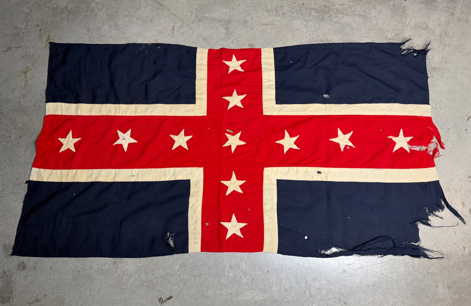 Civil War Confederate Battle of Shiloh Polk Pattern Tennessee Bible Flag: Civil War Confederate Battle of Shiloh Polk Pattern Tennessee Bible Flag. Comes from a large collection. This is a beautiful all hand-sewn confederate flag. Beautifully double sided flag that is in we