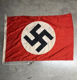 RARE WW2 GERMAN DOUBLE SIDED NSDAP 1ST DIVISION FLAG