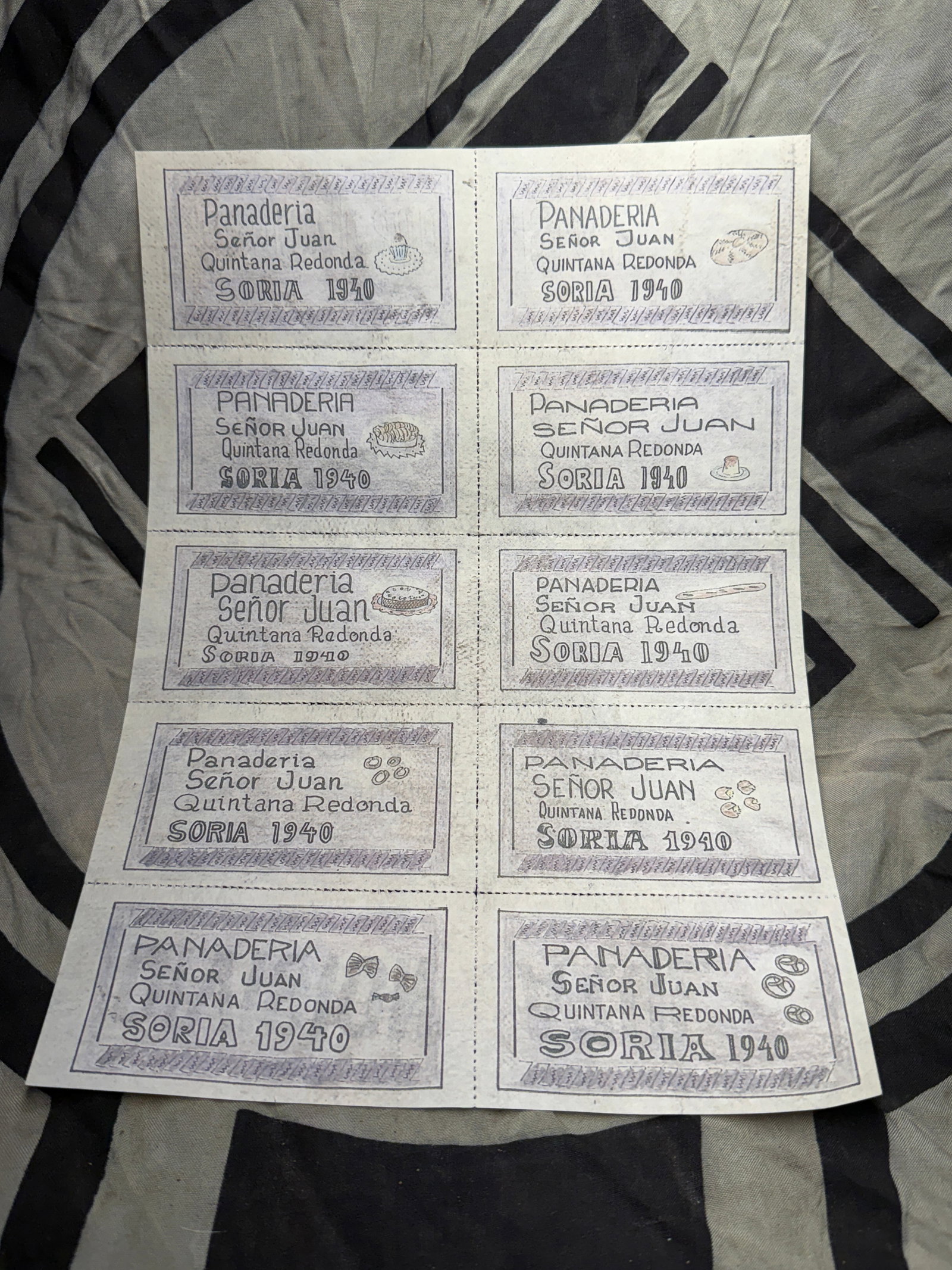 WW2 GERMAN CONCENTRATION CAMP BAKERY TOKENS FULL COMPLETE SHEET: WW2 GERMAN CONCENTRATION CAMP BAKERY TOKENS FULL COMPLETE SHEET. A VERY RARE EXAMPLE.