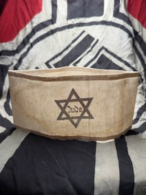 RARE WW2 GERMAN JEWISH JUDE CONCENTRATION CAMP ARMBAND WITH STAR OF DAVID