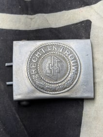 WWII GERMAN "RECHT EN TROUW" BUCKLE MARKED RZM M34/2