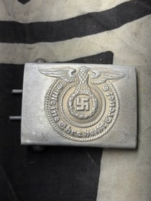 WW2 German Waffen SS Aluminum EM/NCO Buckle RZM M34/2