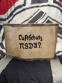 RARE WW2 GERMAN LUFTSCHUTZ NSDAP TUNIC ARMBAND