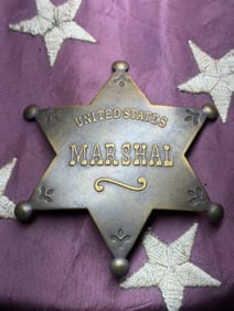 ANTIQUE 1800'S U.S. MARSHAL BADGE