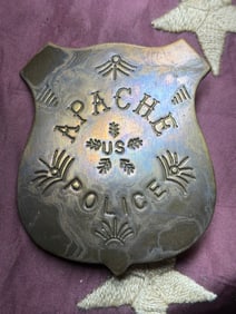 ANTIQUE 1800'S APACHE NATIVE AMERICAN INDIAN POLICE BADGE