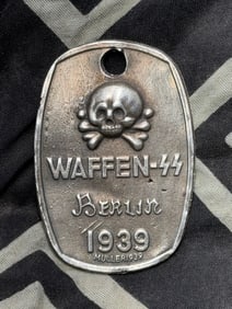 WW2 German Waffen SS ID tag Berlin