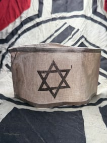 RARE WW2 GERMAN JEWISH HOLOCAUST ARMBAND WARSAW GHETTO WITH STAR OF DAVID