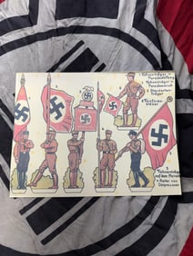 WW2 German Cutout paper dolls uniforms of the NSDAP Nazi Party