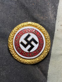 Large WW2 German NSDAP Golden Party Badge “1025