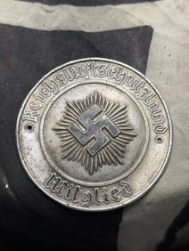 WW2 GERMAN RLB AIR RAID PROTECTION LEAGUE PLAQUE BADGE