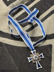 WWII Era German Mother’s Cross Ehrenkreuz der Deutschen Mutter In Silver