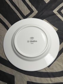 Scarce WW2 German Porcelain Plate By Marked “SS-Waffen 1942