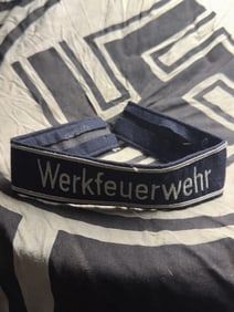WW2 German “Werkfeuerwehr?? Factory Fire Brigade cuff title