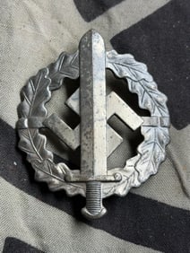 SCARCE WW2 GERMAN SA SPORTS BADGE (SA-Sportabzeichen) “Wernstein Jena?? and “SA