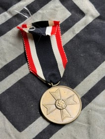 WWII Bronze German War Merit Medal 2nd Class With Ribbon