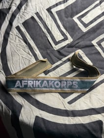 WWII German Wehrmacht “AFRIKAKORPS?? CUFFTITLE (Afrikakorps Ärmelstreiffen)