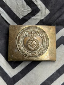 WW2 German NSDAP Enlisted Man's Brass Belt Buckle