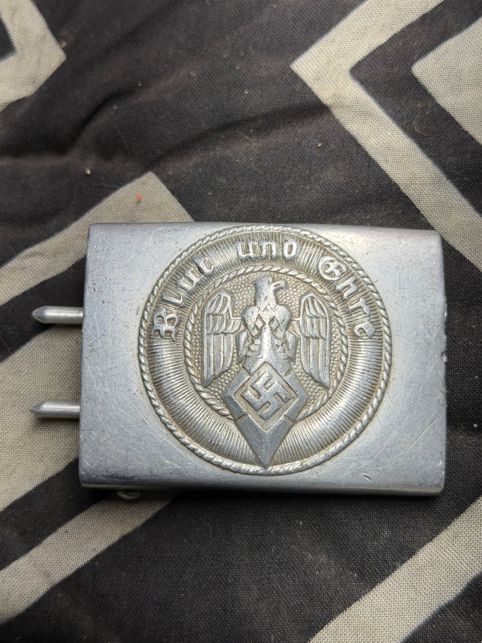 WW2 German Hitler Youth Belt Buckle By RZM M4/114: WW2 German Hitler Youth Belt Buckle By RZM M4/114. The Hitler Youth may be traced back to March of 1922, with the formation of the “Jugendbund der NSDAP” (Youth-league of-the NSDAP), under con