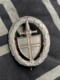 WW1 IMPERIAL BADGE PRUSSIAN FREIKORPS 1918-1923 FREIWILIGEN BRIGADE GRODNO WITH SERIAL #