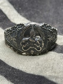 GERMAN WWII ANTI PARTISAN WARFARE 800 SILVER RING