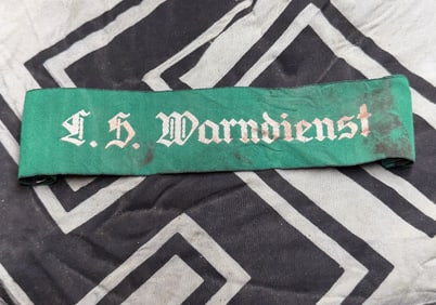 WW2 German Luftschutz Warndienst Cuff Title