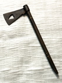 1800'S NATIVE AMERICAN INDIANS HEART SHAPED CUTOUT PIPE TOMAHAWK