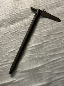 NATIVE AMERICAN COMANCHE INDIANS BUFFALO HEAD DOUBLE EDGED SPONTOON PIPE TOMAHAWK