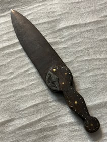 1800'S NATIVE AMERICAN COMANCHE PLAINS INDIANS DECORATED DAG KNIFE