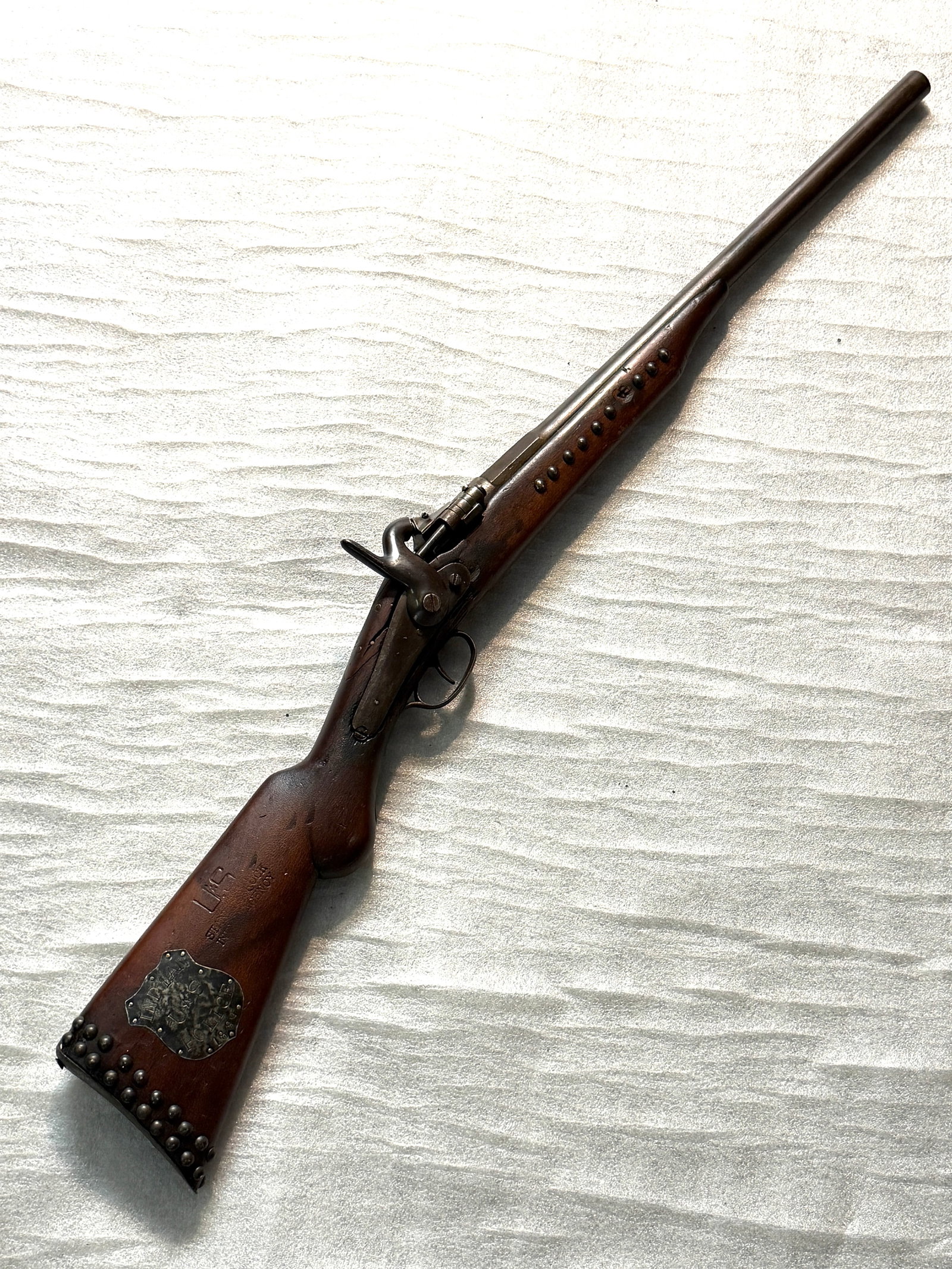 1889 Indian U.S. Police Springfield Trapdoor Carbine – Standing Rock Agency Issue: 1889 Indian U.S. Police Springfield Trapdoor Carbine – Standing Rock Agency Issue. This remarkable firearm is an authentic Springfield Trapdoor Carbine, custom-marked and decorated for service with 