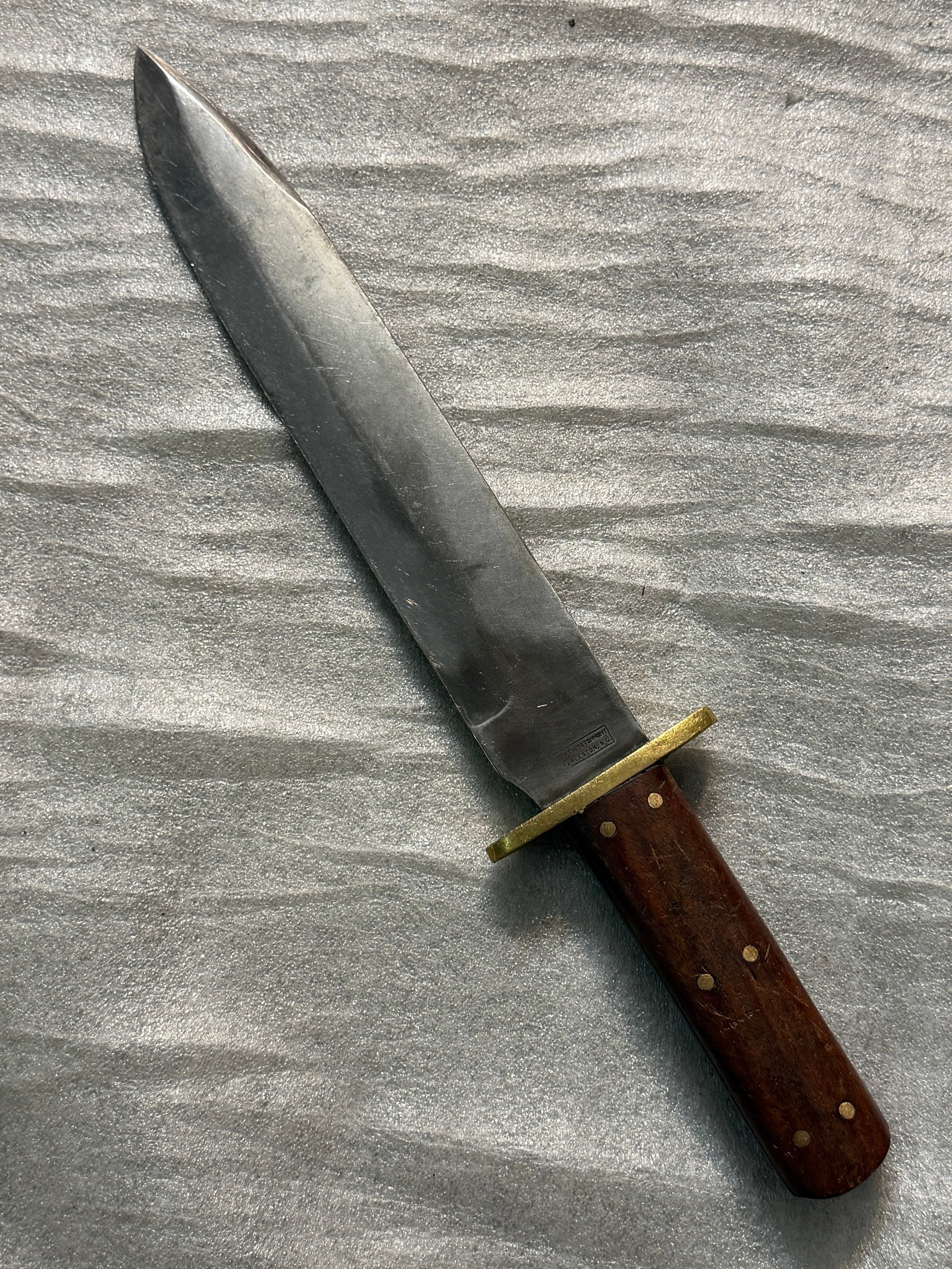 Civil War Confederate Bowie Knife – Courtney & Tennent, Charleston, South Carolina: Civil War Confederate Bowie Knife – Courtney & Tennent, Charleston, South Carolina. This impressive Confederate Bowie knife is marked “Courtney & Tennent, Charleston, S.C.”, identifying it a