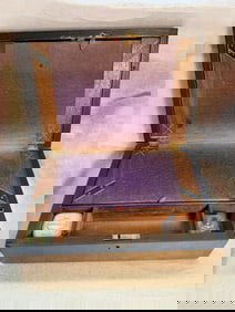 Civil War Union Gentleman's Cased Traveling Set with Pistol Featuring Confederate Sympathizer Motif