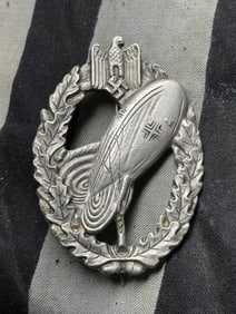 WW2 German Luftschiffer Badge (Airship Pilot/Observer Award) circa 1930s–1945 Marked SW