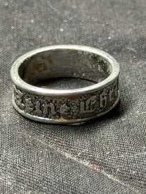 WW2 “Meine Ehre heißt Treue?? Loyalty Ring — Germany, 1930s In 835 Silver