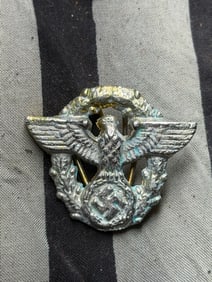 Second-Pattern German World War II Police Visor Cap Eagle