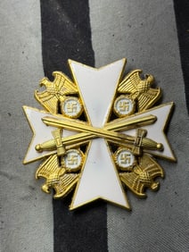 WW2 German Cross in Gold (Deutsches Kreuz in Gold) By Klein & Quenzer, Idar-Oberstein