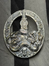 Rare WW2 German Anti-Partisan Guerrilla Warfare Badge (Bandenkampfabzeichen)