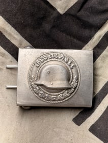 “Front Heil?? Belt Buckle — Veterans’ Commemorative Buckle, WW2 Germany, circa 1930s By RZM