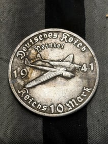 Commemorative Coin, “Deutsches Reich – Heinkel 1941,?? Germany, World War II Era