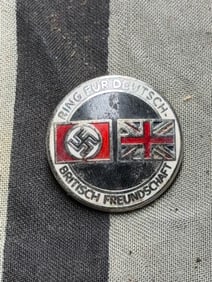 Pro-German–British Friendship Badge (Ring für Deutsch–Britisch Freundschaft), WW2 Germany,