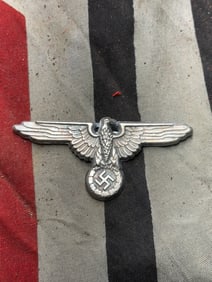 WW2 German Waffen SS National Eagle Cap Badge, circa 1930s–1945