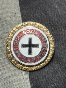 WW2 German Red Cross Badge – National Socialist People’s Welfare (NSDAP) Period By Ges. Gesch.