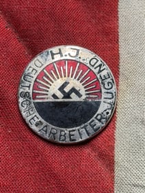 WW2 German Hitler Youth Membership Badge (H.J. – Deutsche Arbeiterjugend) By RZM M1/129