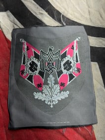 WWII German Reichsarbeitsdienst (RAD) Officer Sleeve Insignia Patch – Embroidered Eagle and Oak