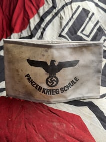 WWII German Military Training School Armband (“Panzer Krieg Schule??)