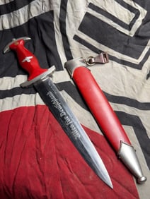 Vet Bring Back WW2 German SA Dagger with Scabbard and Hanger – Circa 1930s–1940s